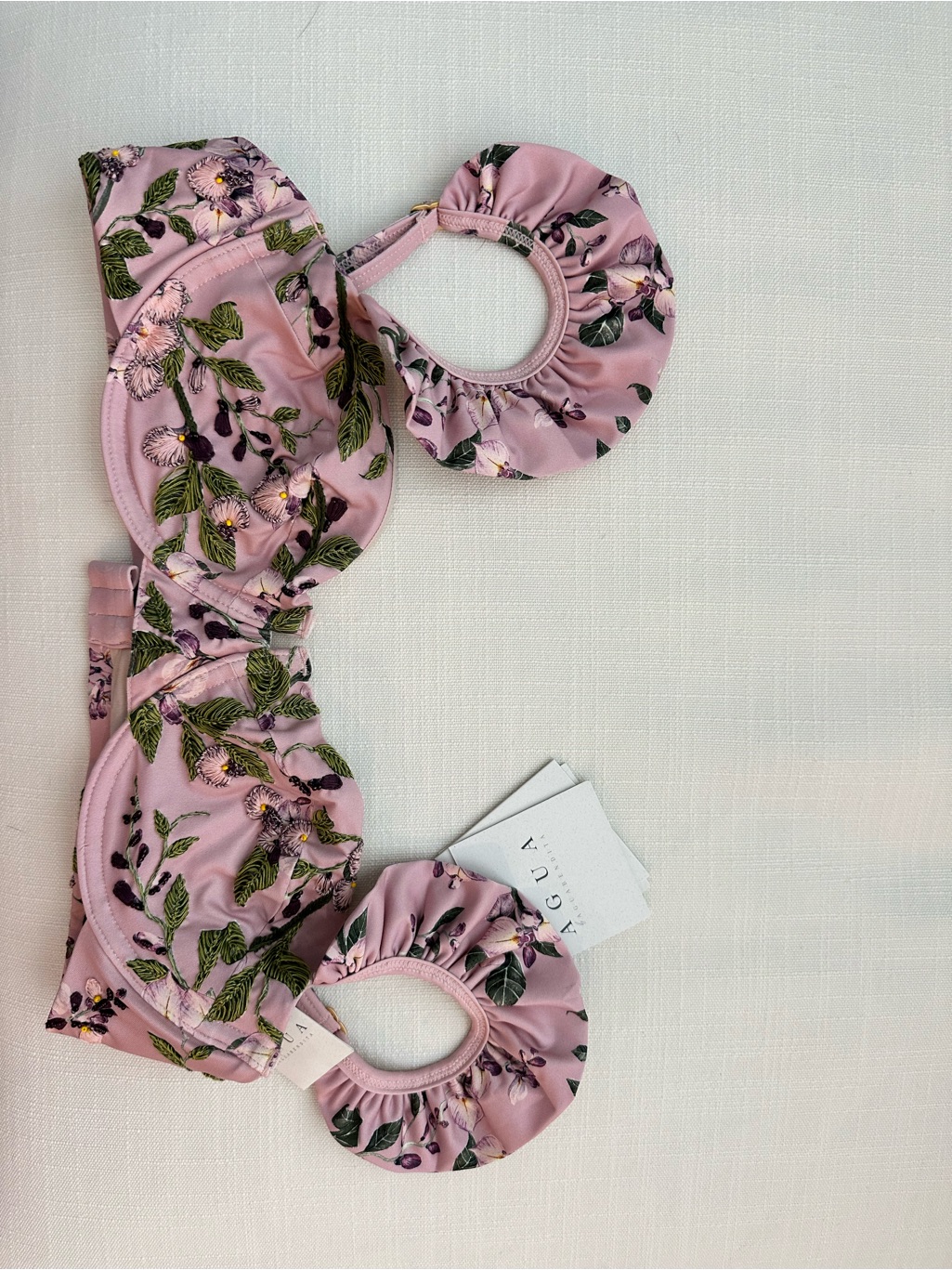 Agua By Agua Bendita Lavender Floral Bikini Top & Bottom
